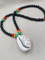 African Cowrie Shell Necklace Whole Jewelry Large Beaded Rasta Black Men