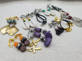 Ethnic Set of 10 Women Clip On Non Pierced Jewelry Wholesale Bulk Beaded Silver Gold