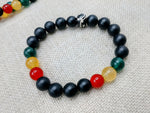 Rasta Bracelet Beaded Unisex Jewelry Stretch Handmade Statement Gift Ideas