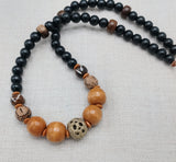 Men's Necklace Beaded Jewelry Black Brown Ethnic Statement Handmade