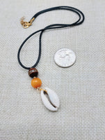 Women Jewelry Set Necklace Earrings Handmade Statement Gift Gold Tone Cowrie Bohemian Minimalist