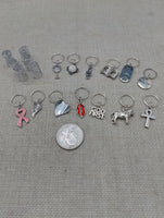 Silver Hair Jewelry Locs Dreads Accessories Set of 19 Charms Pendant Dangle