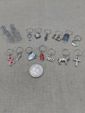 Silver Hair Jewelry Locs Dreads Accessories Set of 19 Charms Pendant Dangle