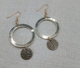 Gold Earrings Women Round Circle Dangle Jewelry