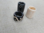 Men Large Dreadlocks Beads Hole Hair Accessories Dreads Loc Jewelry Set of 3 Bone Carved Ethnic Twist Braids