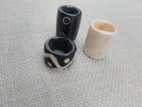 Men Large Dreadlocks Beads Hole Hair Accessories Dreads Loc Jewelry Set of 3 Bone Carved Ethnic Twist Braids