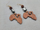 Africa Earrings Wood Beaded Women Jewelry Handmade