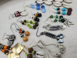 Women Earrings Set of 15 Bulk Wholesale Handmade Mix Jewelry Beaded Gold Silver Afrocentric