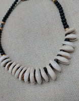 Women's Cowrie Shell Necklace Black Gold Beaded Jewelry Ethnic Fashion Statements Gift