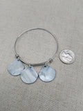 Mother of Pearl Jewelry Set Necklace Earrings Bracelet Set Gift Women Adjustable