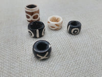 Set of 5 Hair Accessories Large Dread Beads Accessories Locs Men Women Black Owned Business Brown Cream Twist Braids