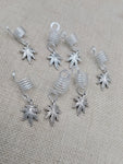 Hair Jewelry Silver Adjustable Locs Braids Twist Dreads Mary Jane Marijuana Set of 7 Necklace