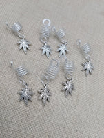 Hair Jewelry Silver Adjustable Locs Braids Twist Dreads Mary Jane Marijuana Set of 7 Necklace
