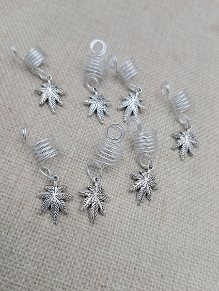 Hair Jewelry Silver Adjustable Locs Braids Twist Dreads Mary Jane Marijuana Set of 7 Necklace