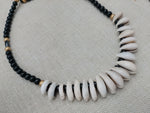 Women's Cowrie Shell Necklace Black Gold Beaded Jewelry Ethnic Fashion Statements Gift