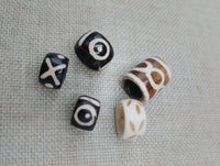 Set of 5 Hair Accessories Large Dread Beads Accessories Locs Men Women Black Owned Business Brown Cream Twist Braids