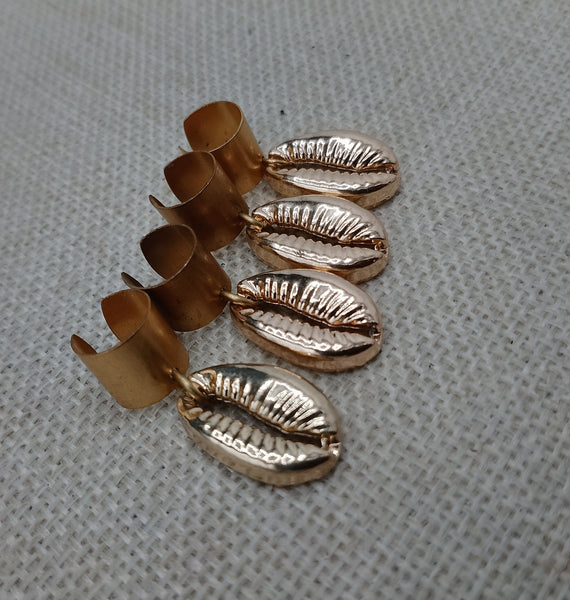 Locs Jewelry Gold Tone Cowrie Dreadlocks Accessories Twist Braids