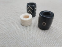 Large Hair Accessories Dread Beads Locs Men Women Black Owned Business Brown Cream Twist Braids Set of3