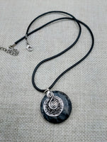 Stone Necklace Hematite Jewelry Set Beaded Bracelet Silver