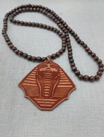 Men Necklace Wood Beaded Egyptian King Pharaoh Jewelry Gift Statement