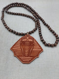 Men Necklace Wood Beaded Egyptian King Pharaoh Jewelry Gift Statement