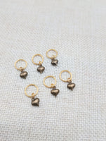 Hair Locs Jewelry Heart Antique Gold Small Twist Braids Dreads Women Dangle Brass