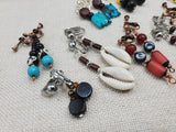 Set 10 Earrings Clip On Beaded Ethnic Jewelry Women Non Pierced Handmade