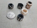Set of 5 Hair Accessories Large Dread Beads Accessories Locs Men Women Black Owned Business Brown Cream Twist Braids