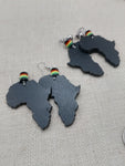 Black Africa Earrings Women Motherland Wooden Jewelry