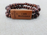 Christian Bracelets I am Blessed wooden Jewelry Unisex