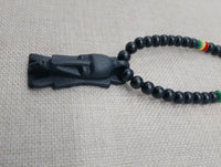Men Necklace African Jewelry Beaded Red Yellow Green Black Handmade