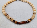 Men's Necklace Beaded Wooden Jewelry Handmade Gift Ideas Statement