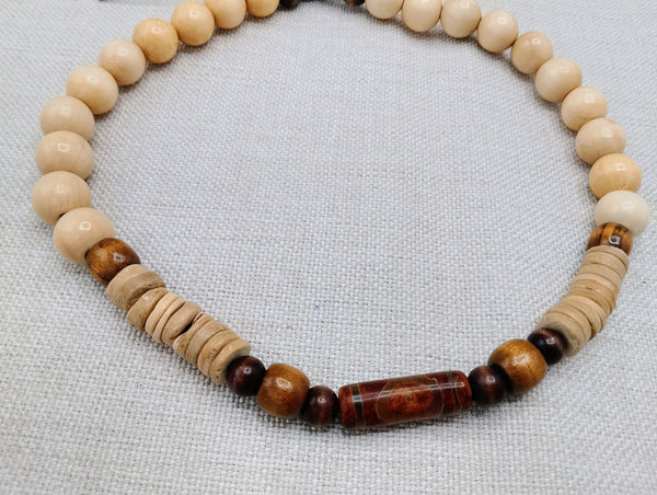 Men's Necklace Beaded Wooden Jewelry Handmade Gift Ideas Statement