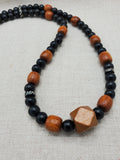 Men Necklace Jewelry Beaded Black Brown Unique Ethnic