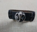 Elephant Bracelet Adjustable Black Leather Jewelry Gift Ideas