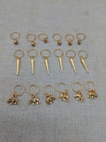 Hair Jewelry Accessories Locs Twist Braids Set of 18 Dreads Gold Accents Dangle Elephants Bells