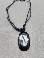 Black Africa Pendant Necklace Adjustable Unisex Jewelry