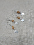 Small African Earrings Silver Beaded Women Jewelry Handmade