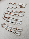 Women Cowrie Earrings Long Copper Handmade Boho Ethnic Dangle Jewelry