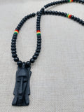 Men Necklace African Jewelry Beaded Red Yellow Green Black Handmade