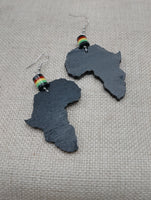 Black Africa Earrings Women Motherland Wooden Jewelry