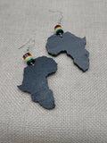 Black Africa Earrings Women Motherland Wooden Jewelry