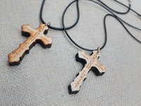 Wood Cross Necklace Christian Jewelry I can do all things through Christ Gift Ideas