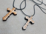 Wood Cross Necklace Christian Jewelry I can do all things through Christ Gift Ideas