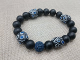Bracelets Blue Black Beaded Jewelry Ethnic Men Unisex Handmade