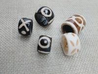 Set of 5 Hair Accessories Large Dread Beads Accessories Locs Men Women Black Owned Business Brown Cream Twist Braids