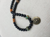 Lion Necklace Beaded Jewelry Men Gift for Him Charm Pendant  Handmade