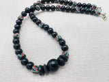 Men Necklace Pan African Inspired Jewelry Black Green Red Beaded
