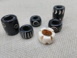 Locs Hair Jewelry Set of 6 Accessories Large Dread Beads Men Women Black Owned Business Brown Cream Twist Braids