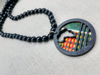 African Necklace Kente Jewelry Handmade The Blacker the Berry Design Beaded